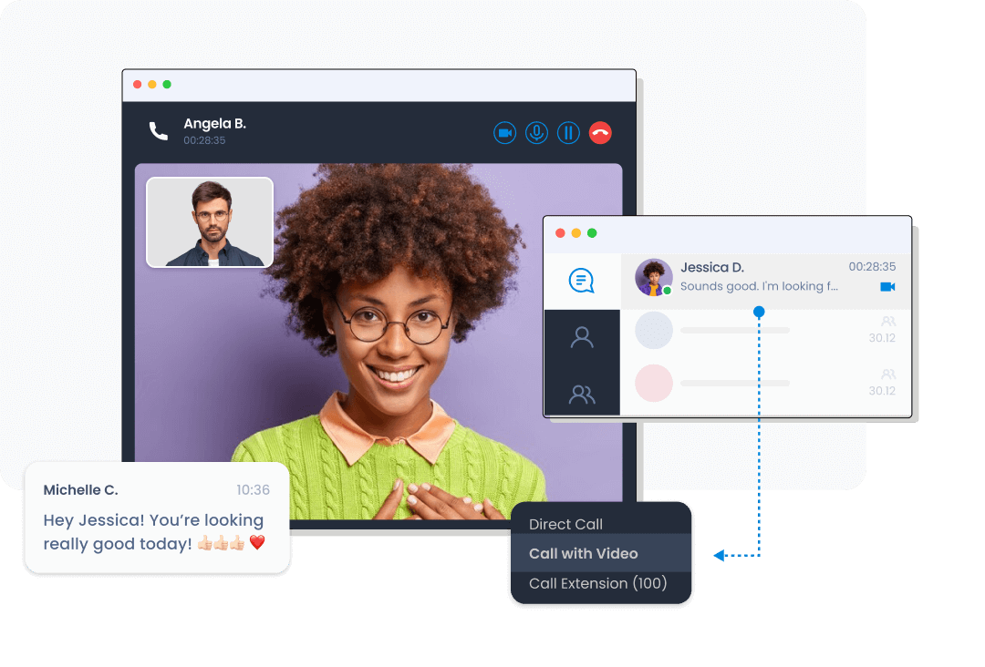 Enhanced Collaboration with Video Calls, Conferences, and Screen Sharing
